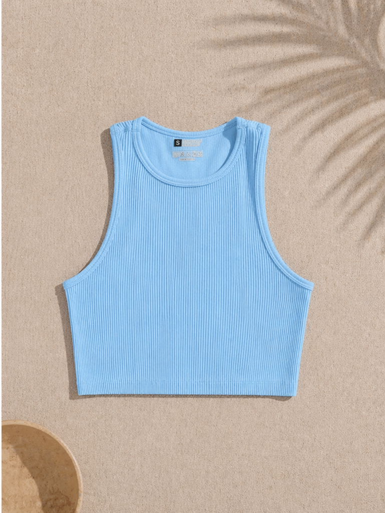 Essential Ribbed Tank Top – Slim Fit Crop