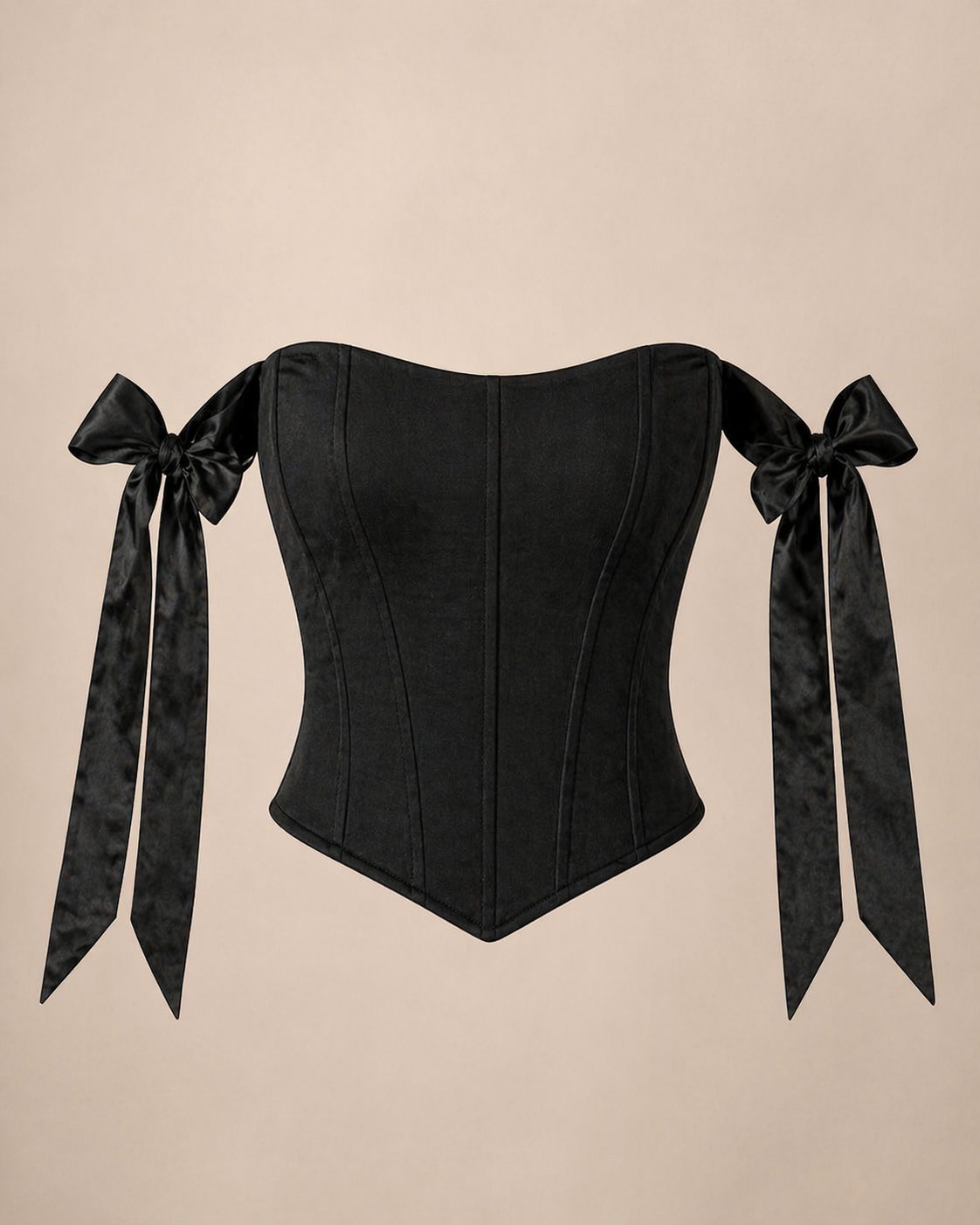 Satin Lace-Up Corset Top