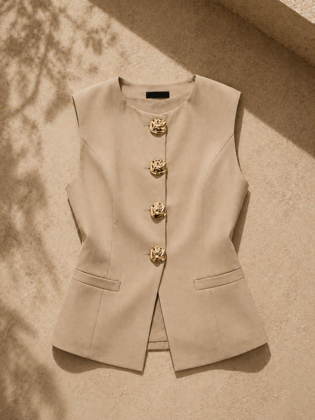 Tailored Sculpt Button Vest