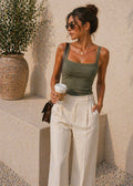 Cross Back Ribbed Tank Top