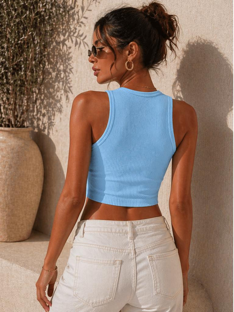 Essential Ribbed Tank Top – Slim Fit Crop