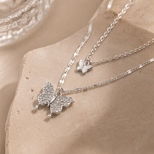 Butterfly Glow Layered Necklace