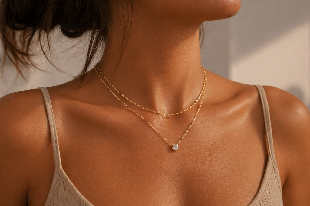 Golden Layered Glow Necklace