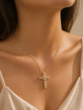 Radiant Cross Crystal Necklace