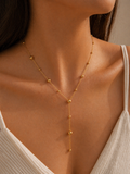 Golden Drop Charm Necklace