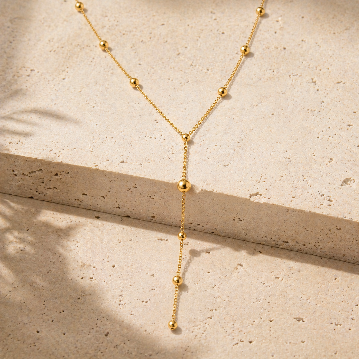 Golden Drop Charm Necklace