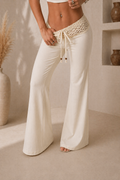 Boho Lace Waist Flared Pants